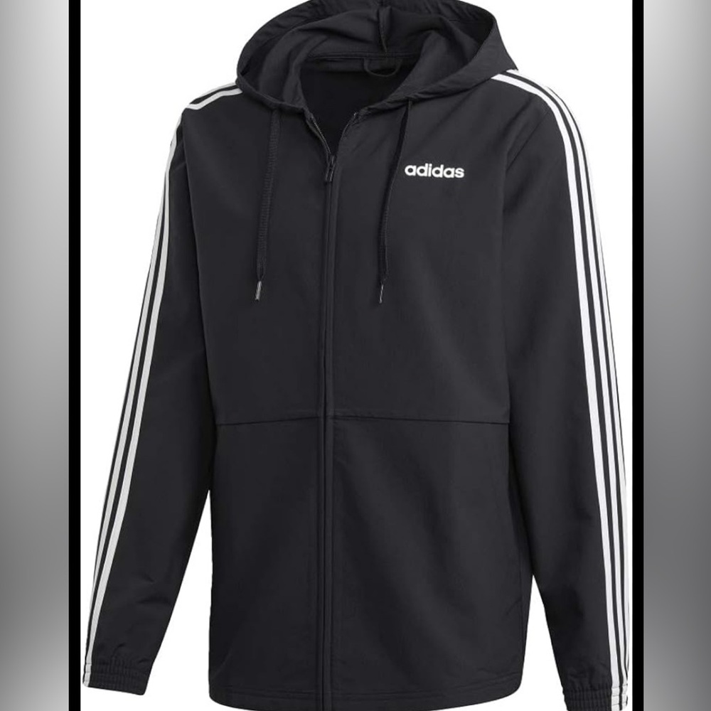 adidas Men's Essentials 3-stripes Woven Windbreaker used like new